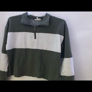Cropped zip up sweatshirt